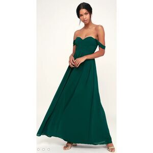 Lulus Harmonious Love Dress Womens Sz XS Green‎ Maxi Gown Prom Bridesmaid Formal